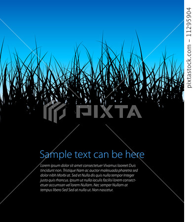 Blue vector grass background Blue vector grass background 11295904