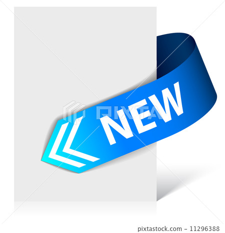New blue corner ribbon 11296388