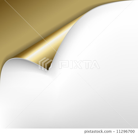 golden paper with a curl 11296700