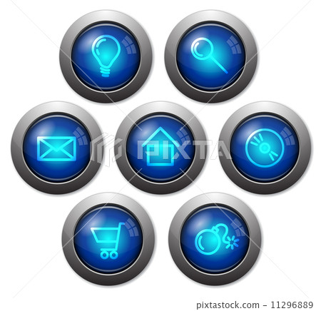 Colorful glassy web buttons Colorful glassy web buttons 11296889