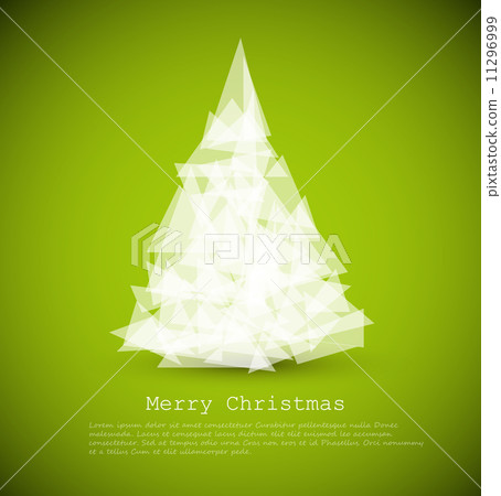 Vector modern card with abstract christmas tree - Stock Illustration ...