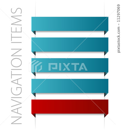 modern blue navigation items modern blue navigation items 11297069