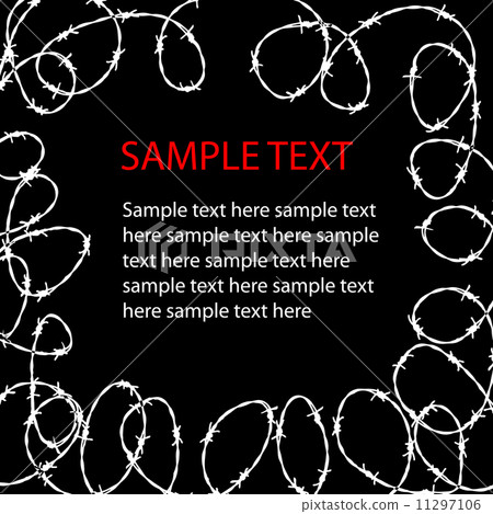Frame made from barbed wires 11297106