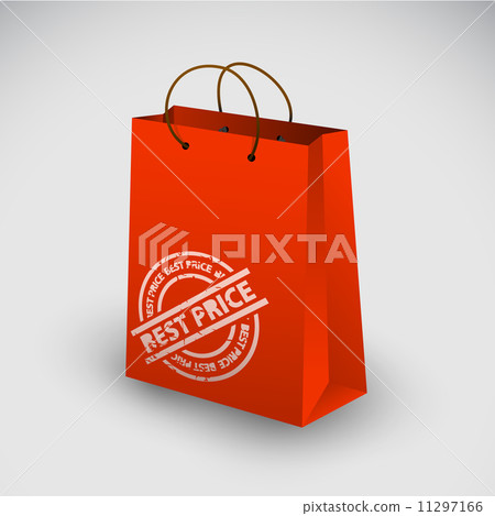 Red shopping bag icon 11297166