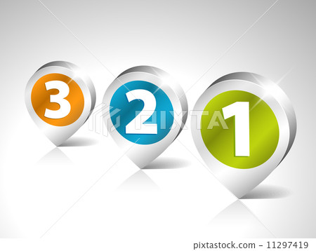 Round 3D pointers - Stock Illustration [11297419] - PIXTA