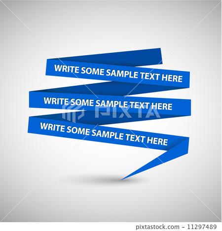Vector Blue speech bubble made from paper 11297489