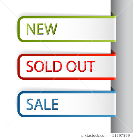 Colorful paper tags for eshop items 11297569