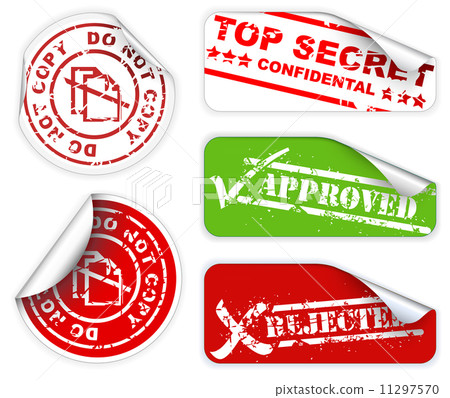 Top secret labels and stickers 11297570