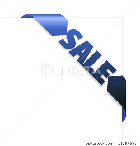 Sale corner ribbon on a white paper 11297655