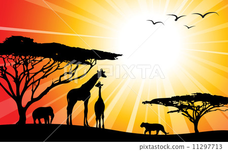 Africa / safari - silhouettes Africa / safari - silhouettes 11297713