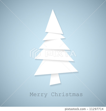 Simple vector christmas tree made from pieces of paper Simple vector christmas tree made from pieces of paper 11297714
