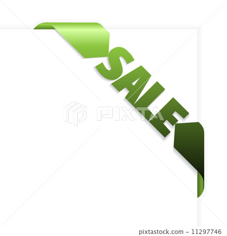 Sale green corner ribbon 11297746