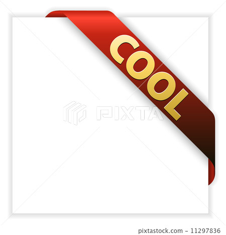 Cool red corner ribbon 11297836
