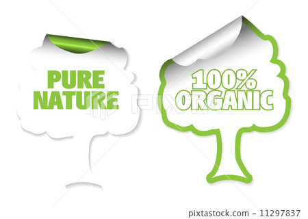 Set of tree labels for organic 11297837