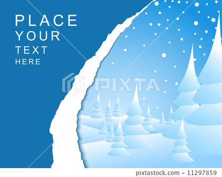 Winter landscape card 11297859