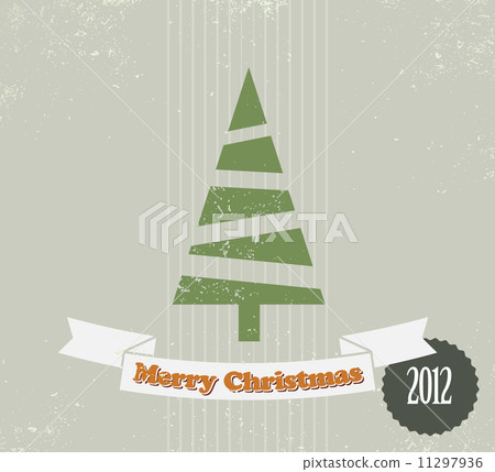 Simple vintage vector Christmas card 11297936