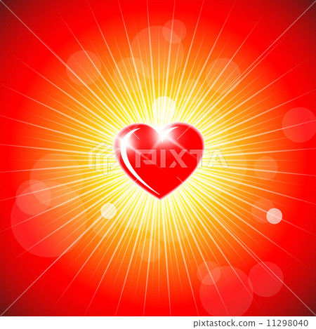 Background with red heart 11298040