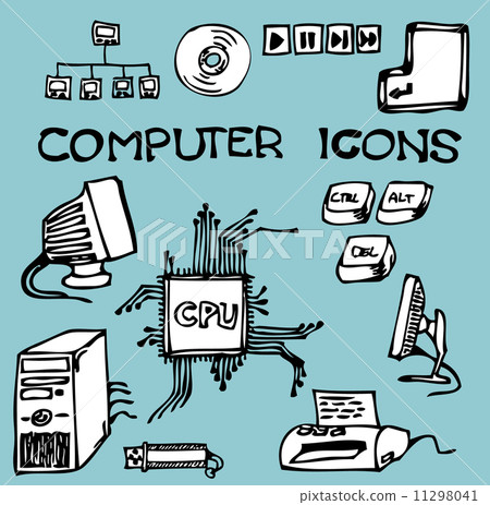 Set of hand-drawn computer icons 11298041