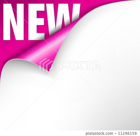 Paper with curl and new lettering Paper with curl and new lettering 11298159