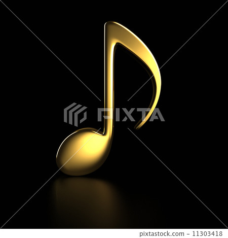 Golden note symbol - Stock Illustration [11303418] - PIXTA