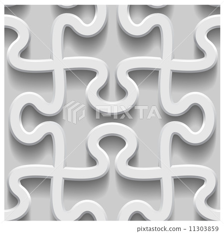 3d paper seamless puzzle pattern 3d paper seamless puzzle pattern 11303859