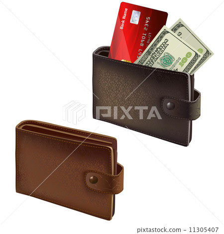Black and brown leather wallets 11305407