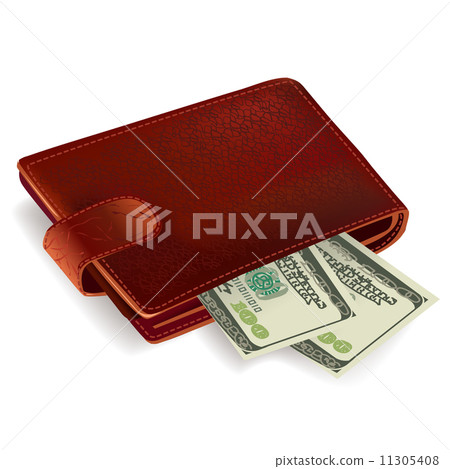 Wallet filled with bills 11305408