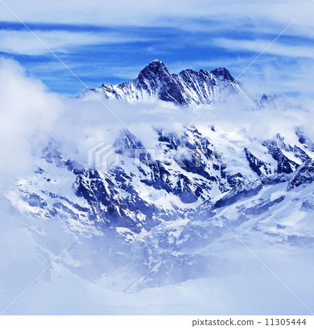 Alps mountain with clouds, Switzerland. Alps mountain with clouds, Switzerland. 11305444