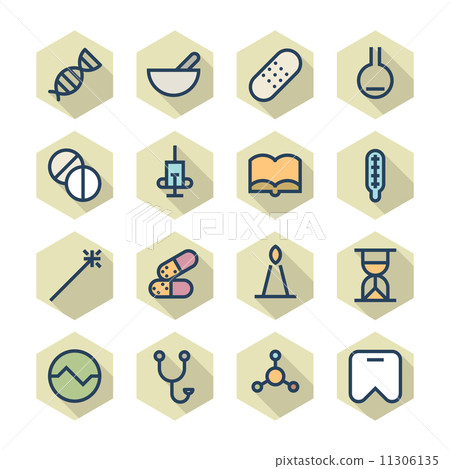 Thin Line Icons For Medical - Stock Illustration [11306135] - PIXTA