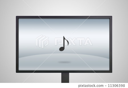 desktop Monitor display with music icon desktop Monitor display with music icon 11306398