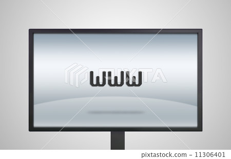 desktop Monitor display with www icon 11306401