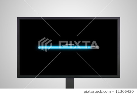desktop Monitor display with uploading bar desktop Monitor display with uploading bar 11306420