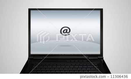 laptop monitor display with email icon 11306436