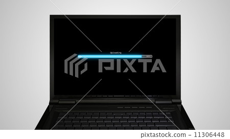 laptop Monitor display with uploading bar laptop Monitor display with uploading bar 11306448