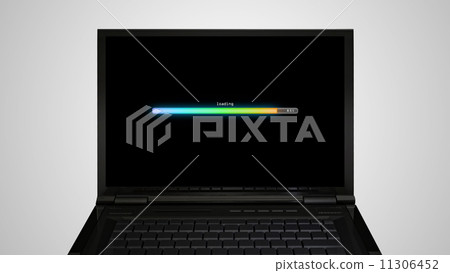 laptop Monitor display with loading color bar laptop Monitor display with loading color bar 11306452