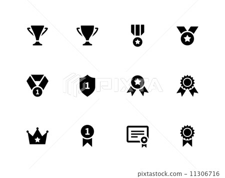 Medals and cup icons. 11306716