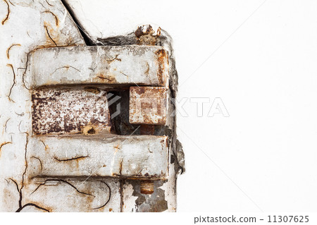 Rusty and old metal hinge Rusty and old metal hinge 11307625