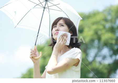 A woman holding a parasol 11307660