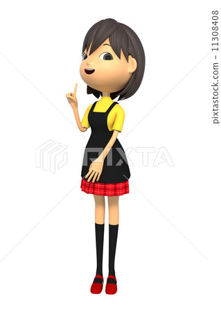 A woman with an apron in point to point out 11308408