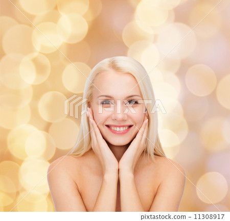 beautiful woman touching her face skin beautiful woman touching her face skin 11308917