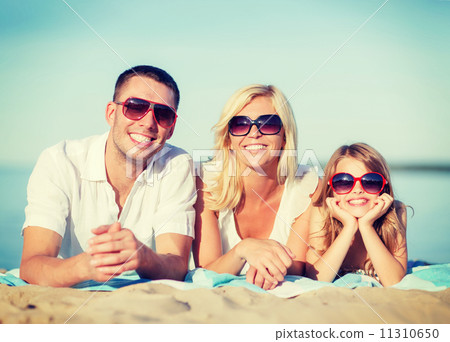 happy family on the beach 11310650