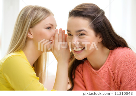 one girl telling another secret one girl telling another secret 11310848