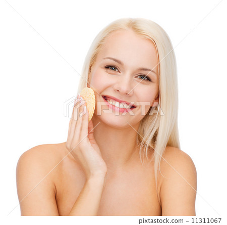 beautiful woman with sponge beautiful woman with sponge 11311067