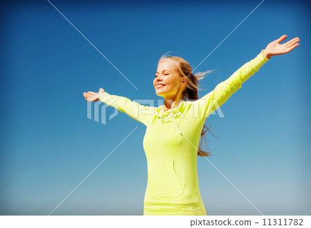 woman doing sports outdoors 11311782