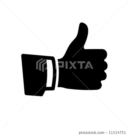 Vector Black Thumb Up Icon 11314751