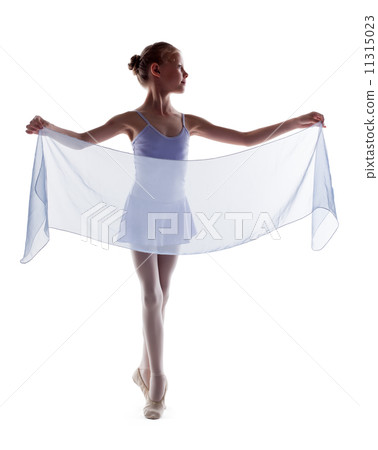 Shot of elegant little ballerina isolated on white Shot of elegant little ballerina isolated on white 11315023