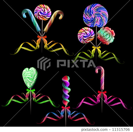 Bright colorful lollipop set Bright colorful lollipop set 11315706