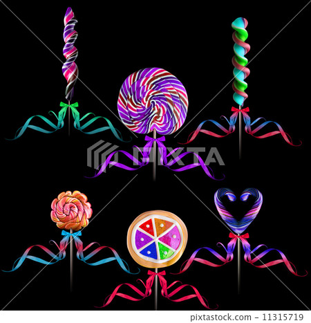 Bright colorful lollipop set 11315719