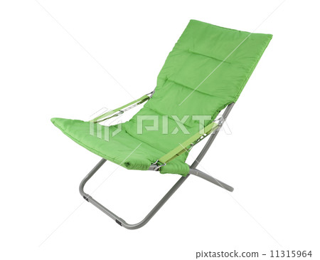 Green canvas deckchair 11315964