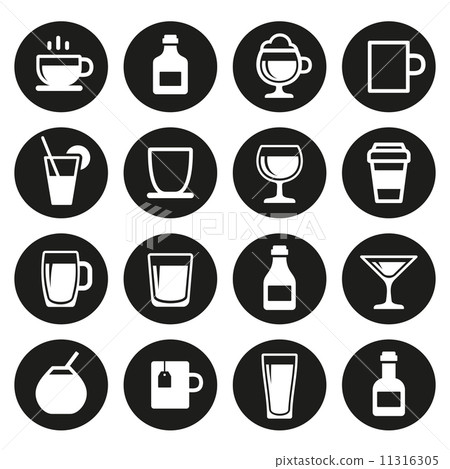 Drink and beverage icons set Drink and beverage icons set 11316305